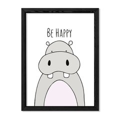 Cuadro Be Happy Hippo en internet