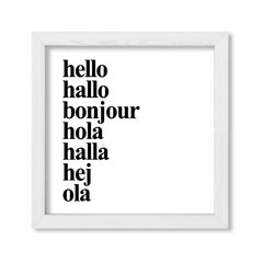 Cuadro Idiomas del Hello - comprar online