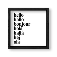 Imagen de Cuadro Idiomas del Hello