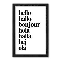 Cuadro Idiomas del Hello en internet