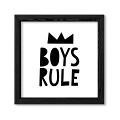 Cuadro Boys rule in black en internet