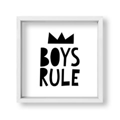 Cuadro Boys rule in black - tienda online