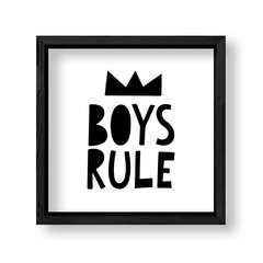 Imagen de Cuadro Boys rule in black