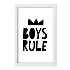 Cuadro Boys rule in black - comprar online