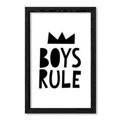Cuadro Boys rule in black en internet