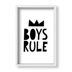 Cuadro Boys rule in black - tienda online