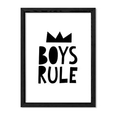 Cuadro Boys rule in black en internet