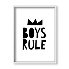 Cuadro Boys rule in black - tienda online