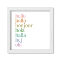 Cuadro Idiomas del Hello pasteles - comprar online