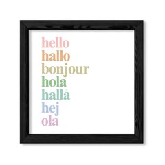 Cuadro Idiomas del Hello pasteles en internet