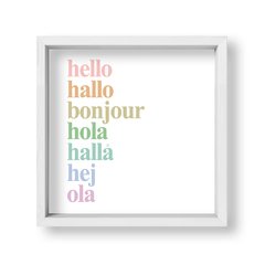 Cuadro Idiomas del Hello pasteles - tienda online