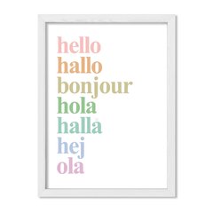 Cuadro Idiomas del Hello pasteles - comprar online