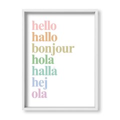 Cuadro Idiomas del Hello pasteles - tienda online