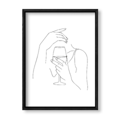 Imagen de Cuadro Vino en lineas