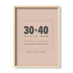 30x40 Box Madera Natural