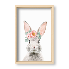 Conejo con flores frente - El Nido - Tienda de Objetos