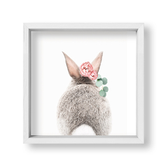 Conejo con flores atras - tienda online