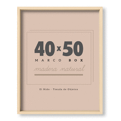 40x50 Box Madera Natural
