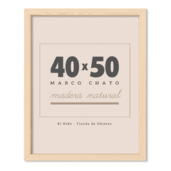 40x50 Chato Madera Natural