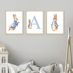 Set 3 cuadros - Blue Peter Rabbit
