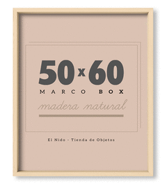 50x60 Box Madera Natural