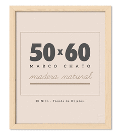 50x60 Chato Madera Natural