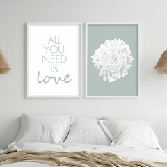 Set 2 Cuadros All You Need is Love