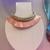collar arlequin pink pearl