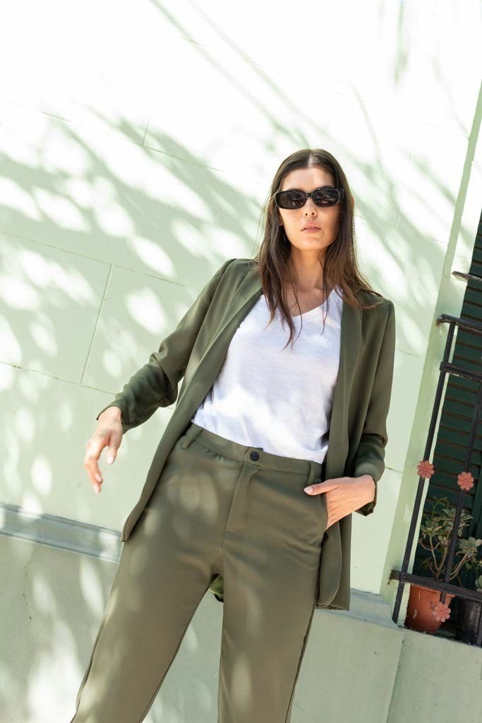 Pantalon verde musgo sale
