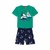 Conjunto Infantil Masculino Camiseta Verde + Bermuda Kyly