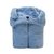 Cobertor De Microfibra Com Capuz Bordado Bichuus Azul 1,10m X 85cm Mami