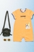 Romper Meia Malha Safari Laranja LucBoo - comprar online