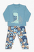 Conjunto Pijama Azul Dino Brilha no Escuro Dedeka na internet