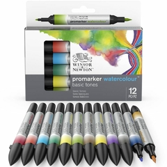 Marcadores Promarker® Watercolor Tonos Básicos x 12 u - Winsor & Newton - comprar online
