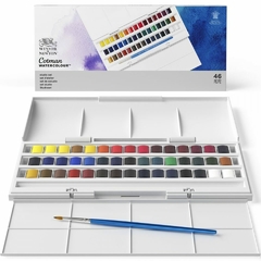 Set estudio de media pastillas Cotman Water Colours x 45pc/pz- Winsor & Newton - comprar online