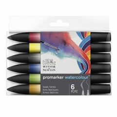 Marcadores Promarker® Watercolor Tonos Básicos x 6 u - Winsor and Newton