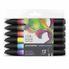 Marcadores Promarker® Watercolor Tonos Básicos x 12 u - Winsor & Newton