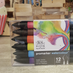 Marcadores Promarker® Watercolor Tonos Básicos x 12 u - Winsor & Newton - tienda online