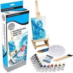 Kit Acuarelas Líquidas Deler Rowney c/Atril, Pinceles, Paleta, Lapices