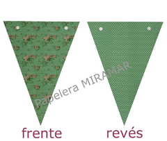 Banderines en cartulina - Estampados flores - comprar online