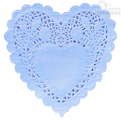 Imagen de Blondas papel corazon color 10cm - en paq x100