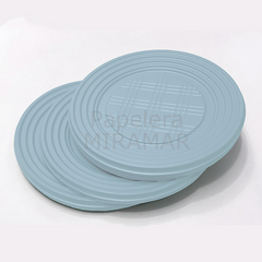 Plato plastico gde 22cm - Gris - paq x24 un