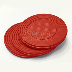 Platos plasticos chicos Rojo - paq x24 un - comprar online