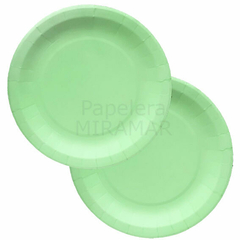 Platos polipapel chicos Verde agua