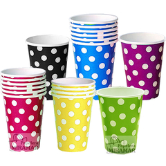 Vasos Polipapel Lunares 240cc - Paq x10 unid