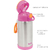 Garrafa Térmica com Canudo Buba Parede Dupla 400 ml Rosa - comprar online