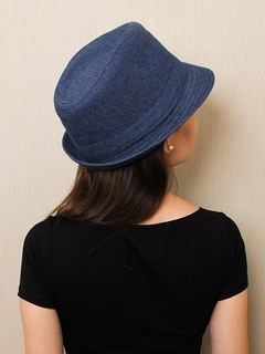 Chapéu Fedora Jeans Patches