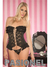 1010-34 Corset Retro Encaje y Microfibra Voladitos - Tanga - comprar online