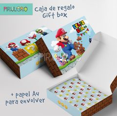Cajita de regalo + Papel de regalo Super Mario Bros - comprar online