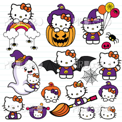 Cliparts Hello Kitty Halloween Kit Imagenes Png - comprar online